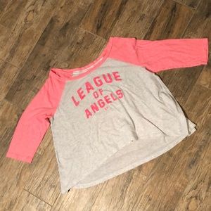Victoria’s secret baseball tea loose crop top -M